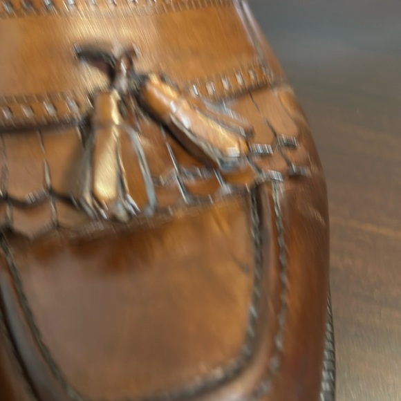 Vintage Bostonian Florentine Leather
Fringe Tasseled Moc Toe Loafers Italy - Picture 4 of 17